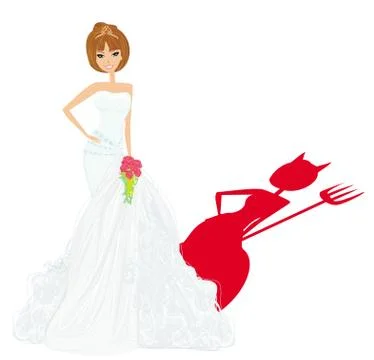 Bride devil Stock Illustration