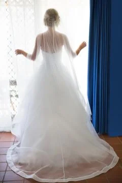 Bride In Dreamy Soft Window Light Stock Photos