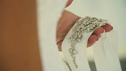 Bride dress up Stock Footage 80634627