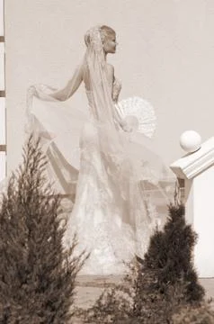 Bride with fan Stock Photos