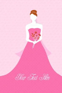 Bride with flower bouquet Stock-Illustration