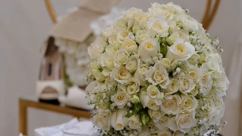 Bride flower wedding day Stock Footage 129079101