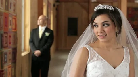 Bride in Foreground Stock Footage 22774479