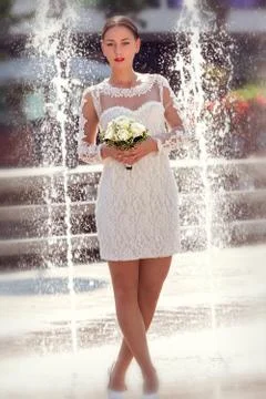 A bride full of elegance! Stock Photos