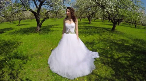 Bride In The Garden 12 Stock Footage 63262616