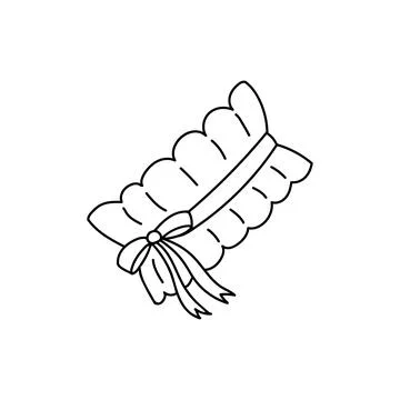 Bride garter in doodle style vector illustration Stock Illustration