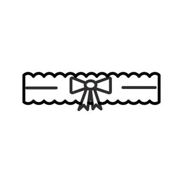Bride garter vector line icon, sign, illustration on background, editable Stockillustratie