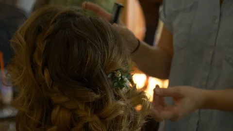 Bride Getting Ready Stock Footage 106458013