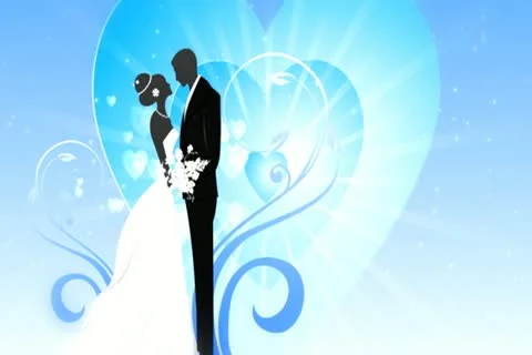 Bride &amp; Groom Background 01 Widescreen Stock Footage 10874884