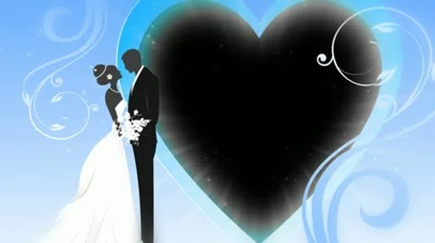 Bride &amp; Groom Overlay HD Video stock 10873608
