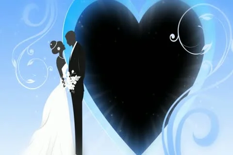 Bride &amp; Groom Overlay Widescreen Stock Footage 10874892