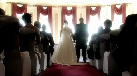 Bride &amp; Groom - Pan up from ground Stock Footage 9366975