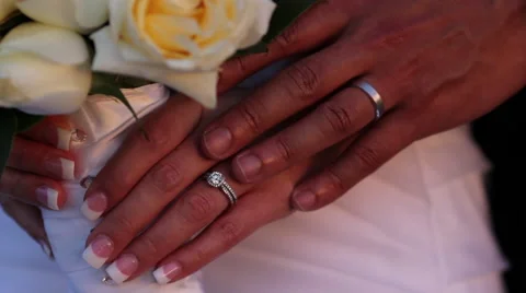 Bride + Groom Rings Stock Footage 45608048