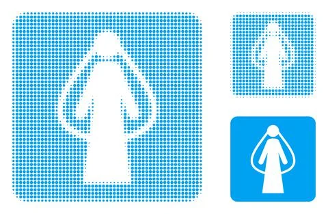 Bride Halftone Dotted Icon Stock-Illustration