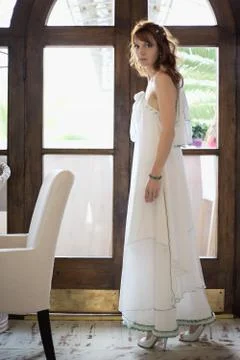 Bride in hall Stock Photos