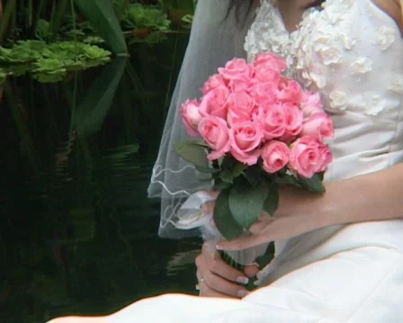 Bride Hand Bouquet Stock Footage 118414