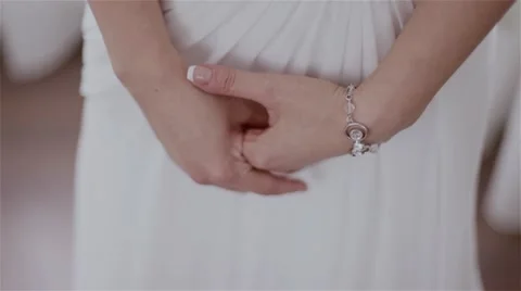 Bride hands.mp4 Stock Footage 40637348