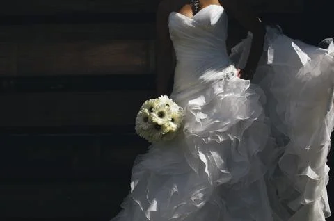 Bride on her wedding day Stock Photos
