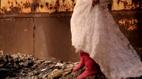 Bride Looked Rusty On The Wall Stock Footage 52695794