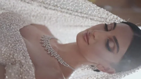 Bride looking at the camera Video stock 228412119