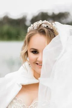 Bride on the nature Foto stock
