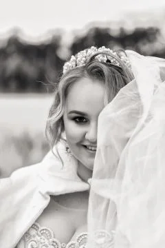 Bride on the nature Stock Photos
