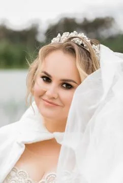 Bride on the nature Stock Photos