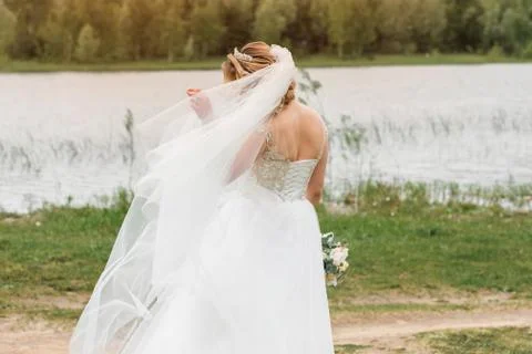 Bride on the nature Stock Photos