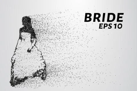 The bride of the particles. The bride breaks down into small molecules. The b Stock Illustration