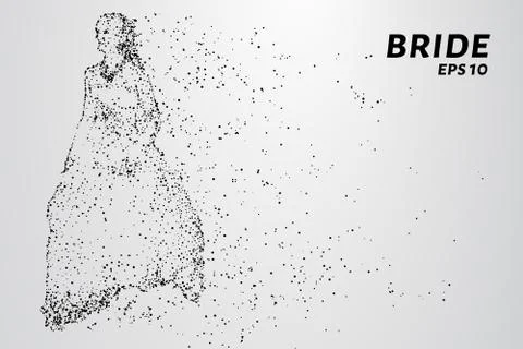 The bride of the particles. The bride breaks down into small molecules. The b Stock Illustration