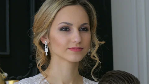 The bride photographed close-up Stock Footage 86599454