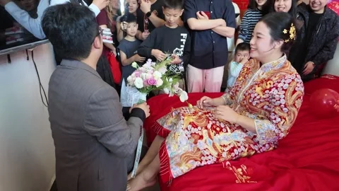 Bride pick-up, Hubei Stock Footage 347245569