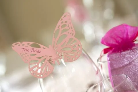 Bride place setting Stock Photos