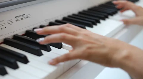The Bride Plays The Piano Stock Footage 58799963
