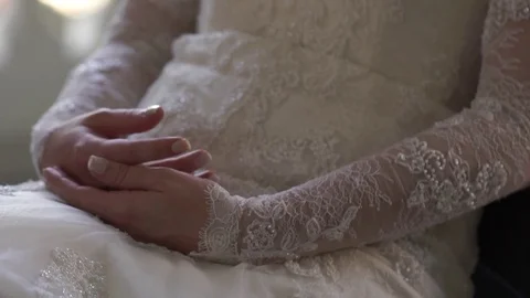 Bride Portrait Wedding Makeup, Wedding Hairstyle Stock Footage 74970975
