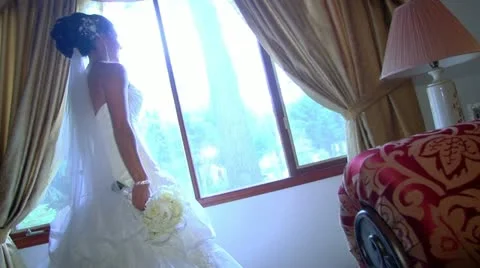 Bride Posing Stock Footage 21248277