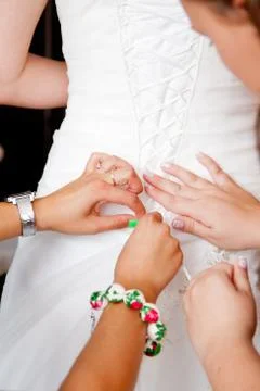 Bride preparation Stock Photos
