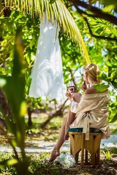 Bride preparing Stock Photos