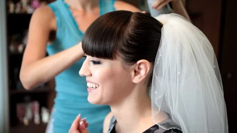 Bride preparing for the wedding Stock Footage 69943976