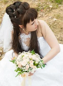 Bride in a profile Stock Photos