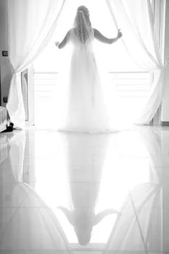 Bride Reflection Stock Photos