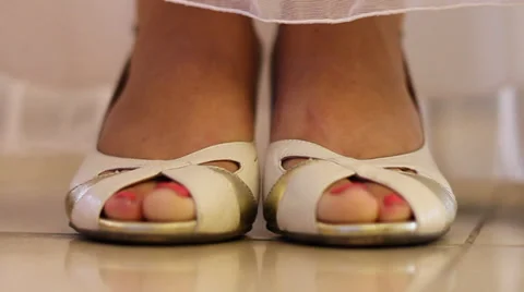 Bride shoes Video stock 35001328