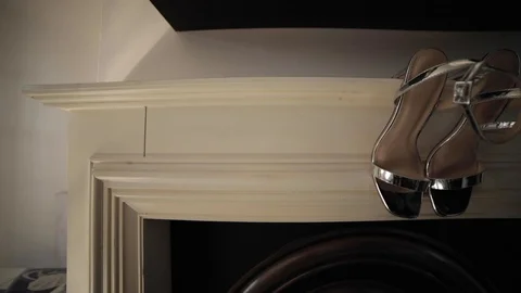 Bride shoes Video stock 104684761