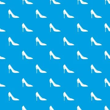 Bride shoes pattern seamless blue Stockillustratie