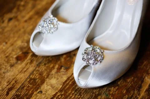 Bride shoes Stock Photos