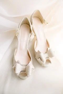 Bride shoes. Stock Photos
