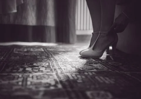 Bride shoes Stock Photos