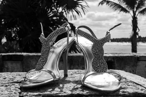 Bride shoes Foto stock
