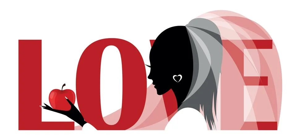 Bride silhouette Stock Illustration