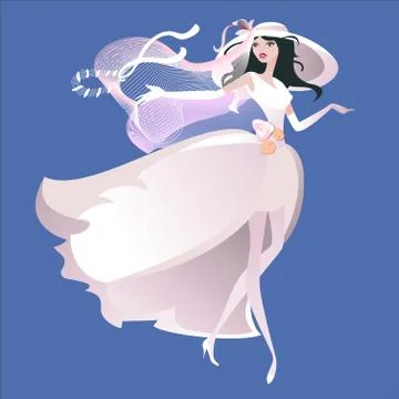 Bride silhouettes vector icon. Best modern, simple, isolated, flat icon for webs Stock Illustration